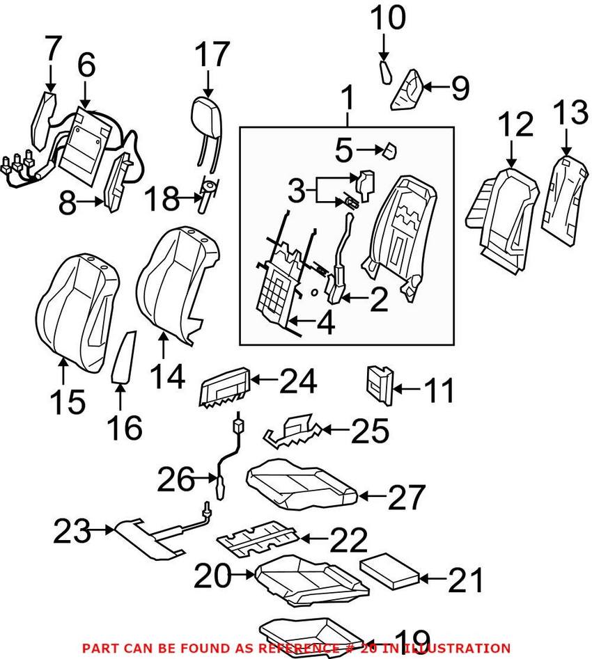 Mercedes Seat Cushion - Front Lower 2049108800